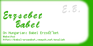 erzsebet babel business card